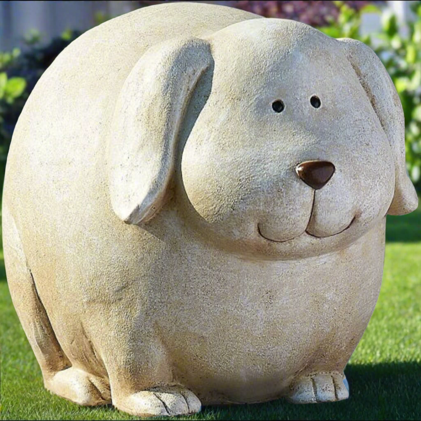 Roman Garden Pudgy Pals Standing Dog Garden Statue, 6.25-Inch