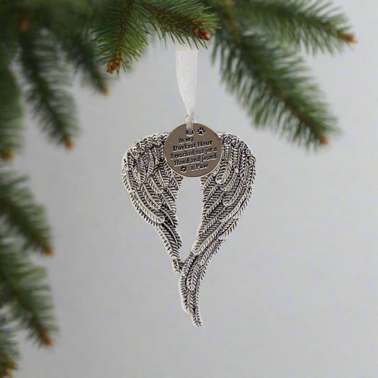 Angel Wings Ornament Loved Pet Izzy and Oliver