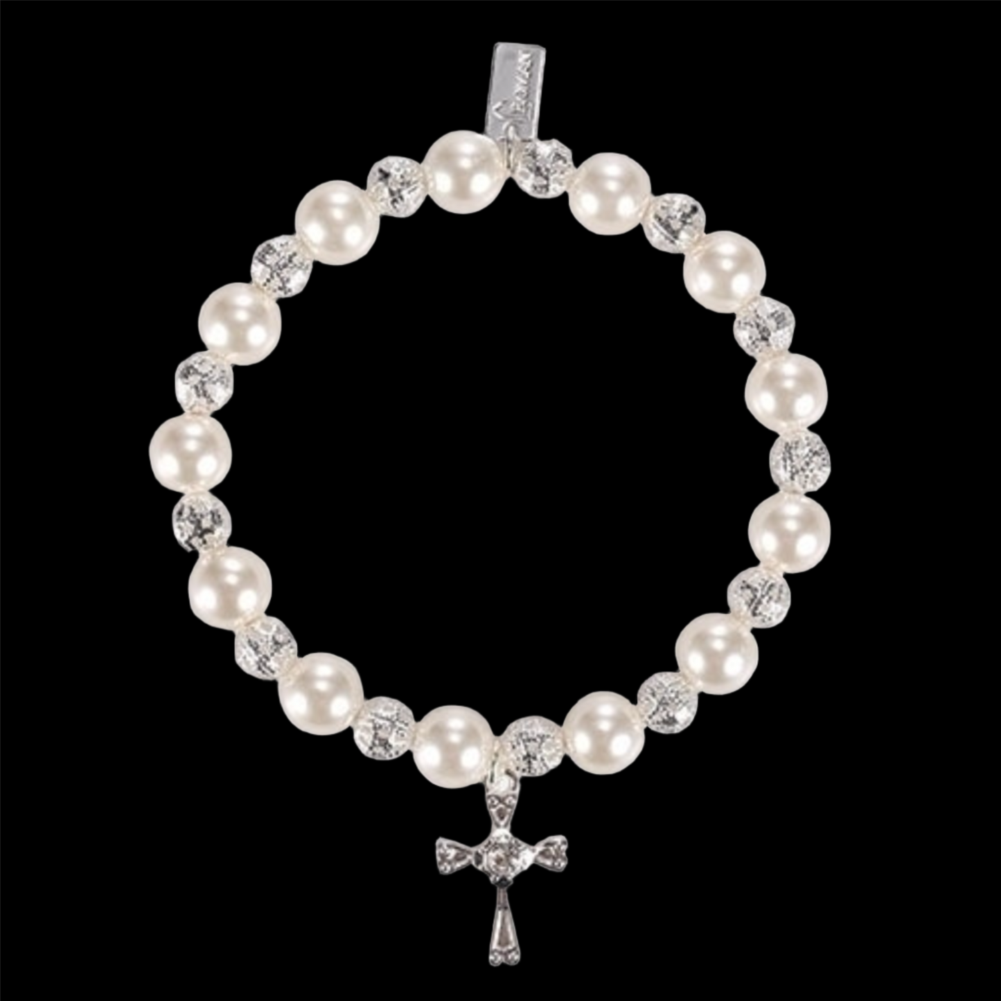 Baby to Bride Pearl Bracelet Stretch Carded & Gift Boxed by Roman