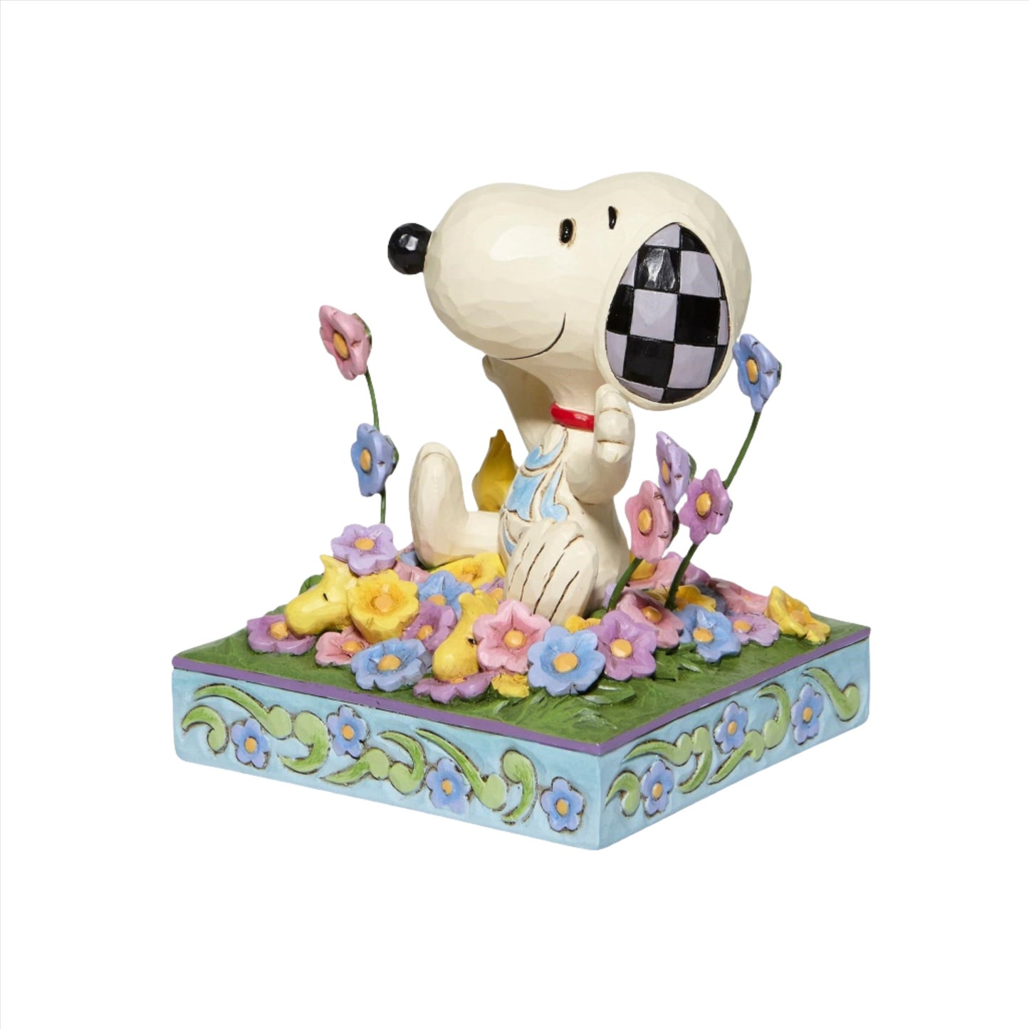 Bouncing Into Spring Jim Shore Peanuts Snoopy in Flowers Figurine
