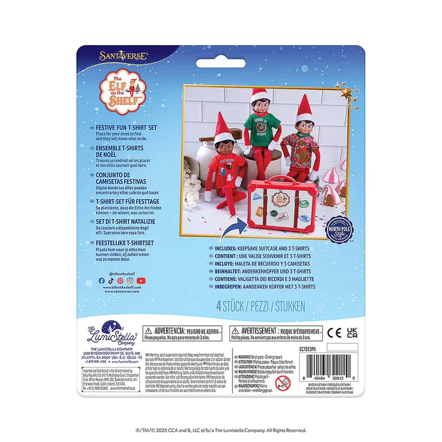 The Elf on the Shelf Claus Couture Collection Festive Fun T-Shirt Set