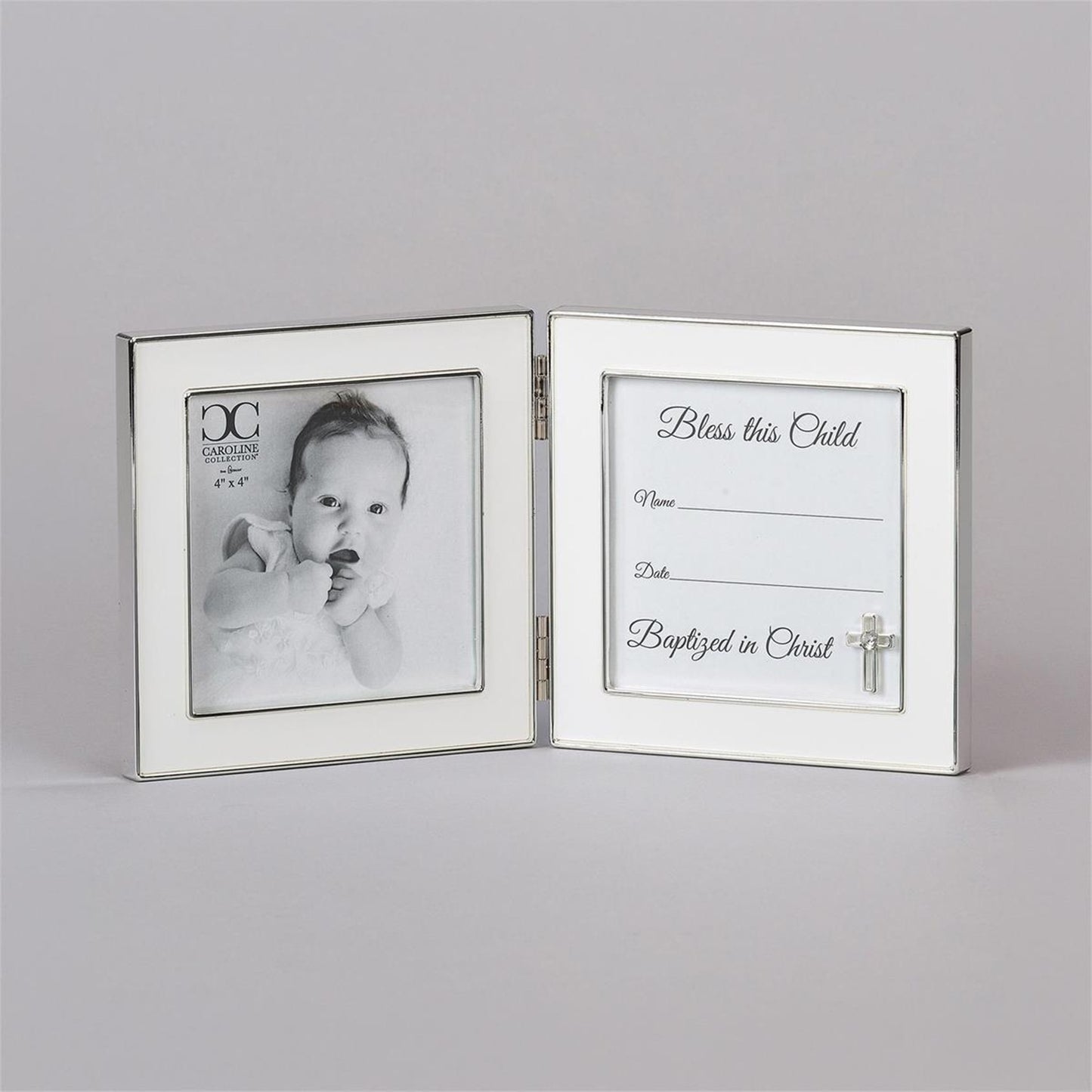 Caroline Collection Hinged Baptism Blessings Frame