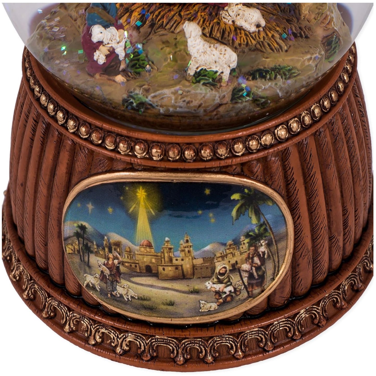 Christmas Nativity 100mm Musical Snow Globe Glitterdome