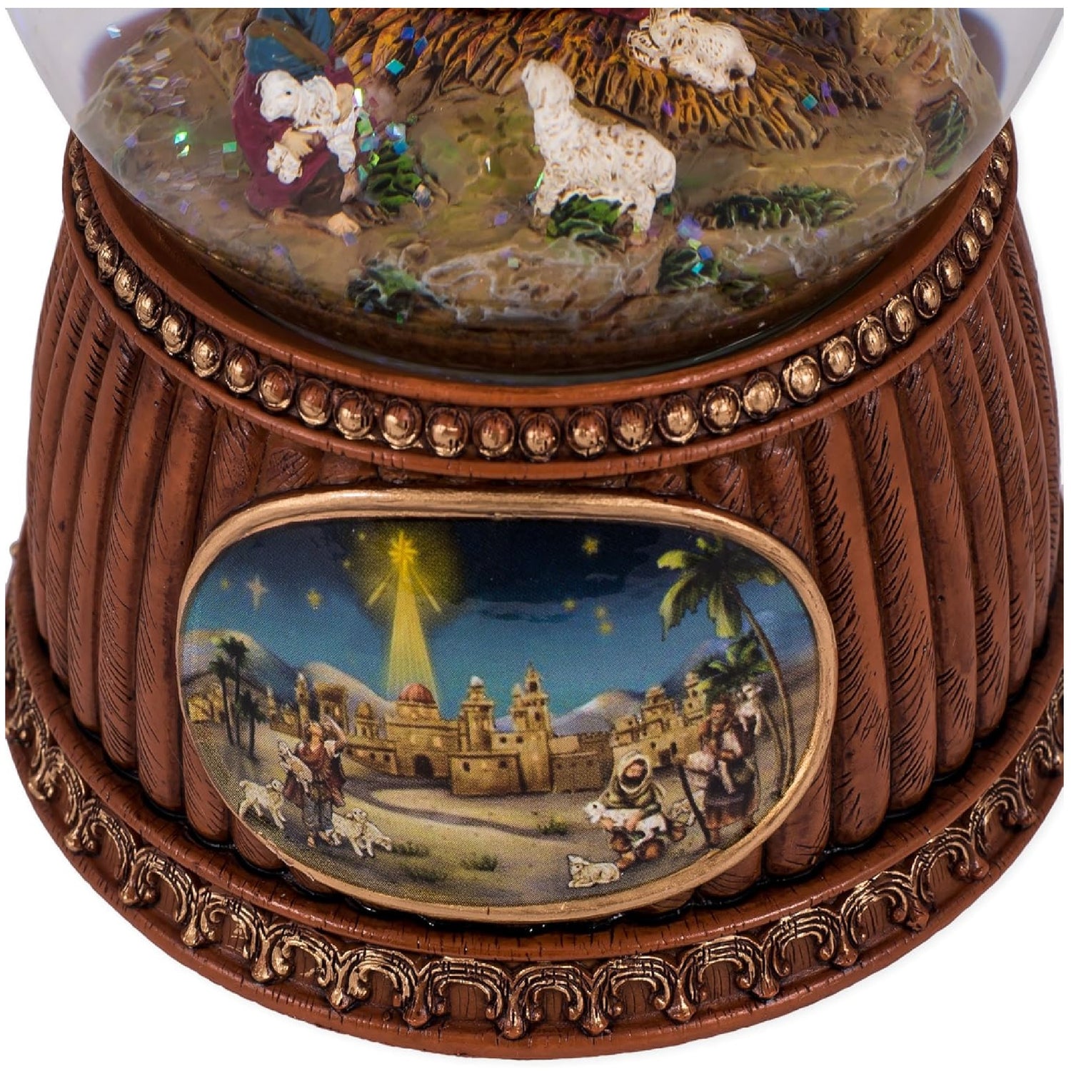 Christmas Nativity 100mm Musical Snow Globe Glitterdome