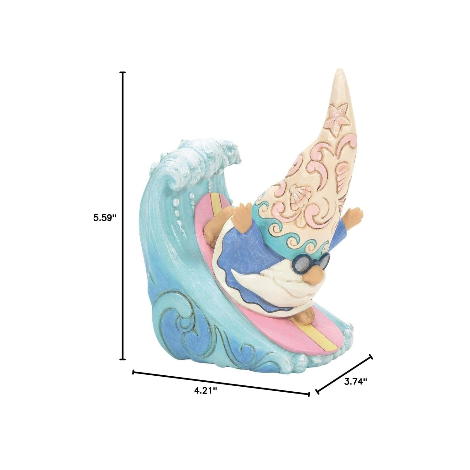 Coastal Gnome Surfing Figurine Jim Shore Heartwood Creek