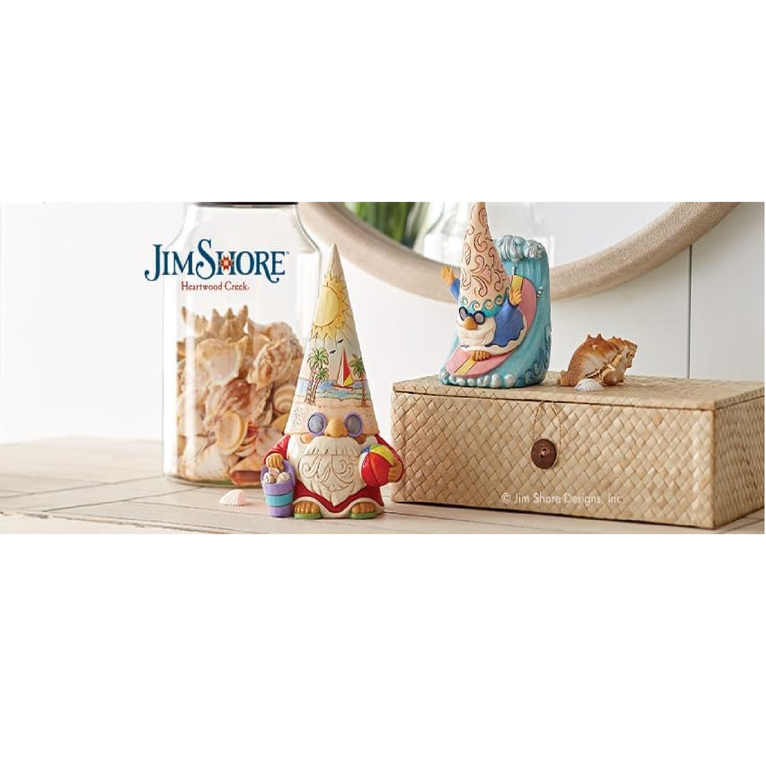 Coastal Gnome Surfing Figurine Jim Shore Heartwood Creek