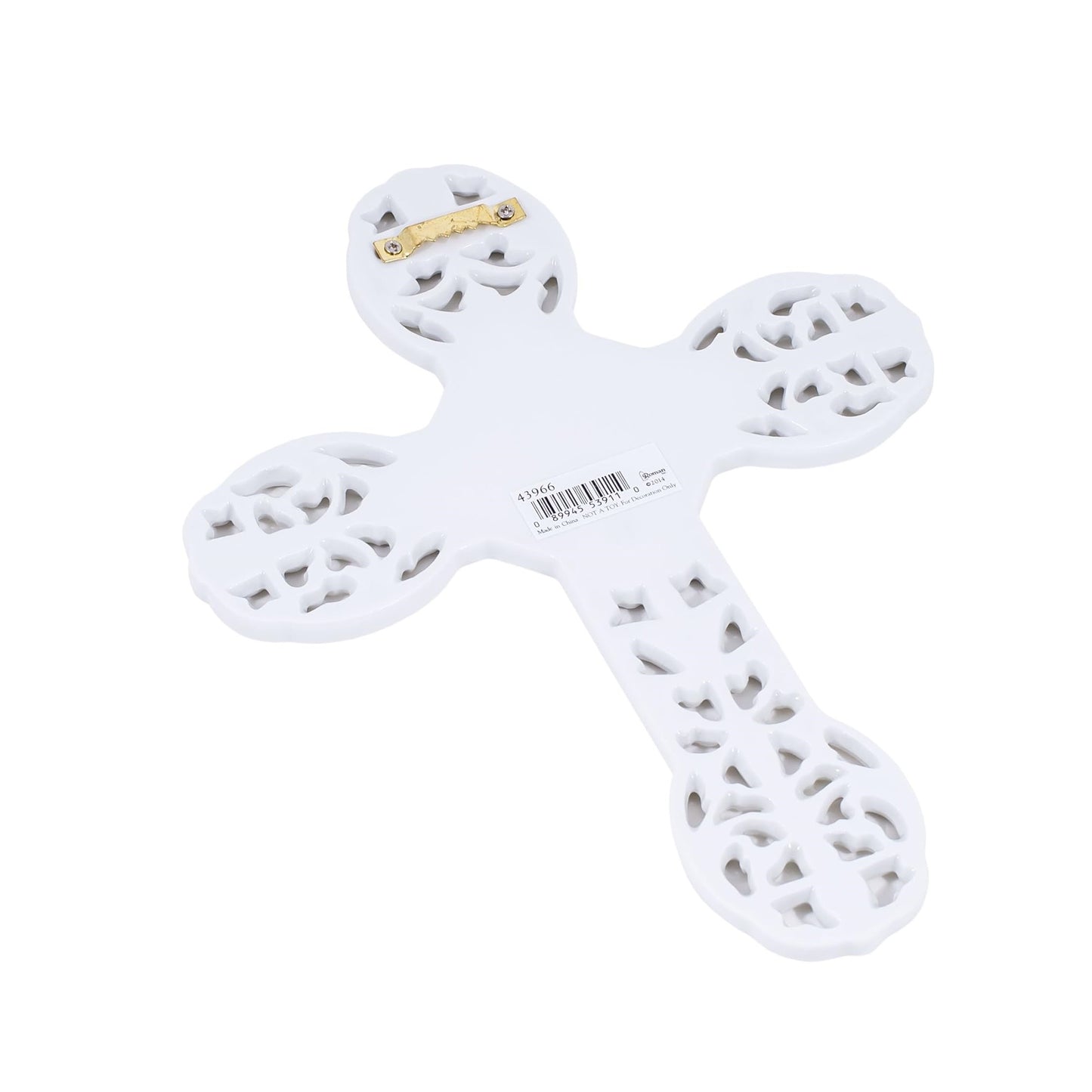 Communion Decorative White Porcelain Wall Cross by Roman