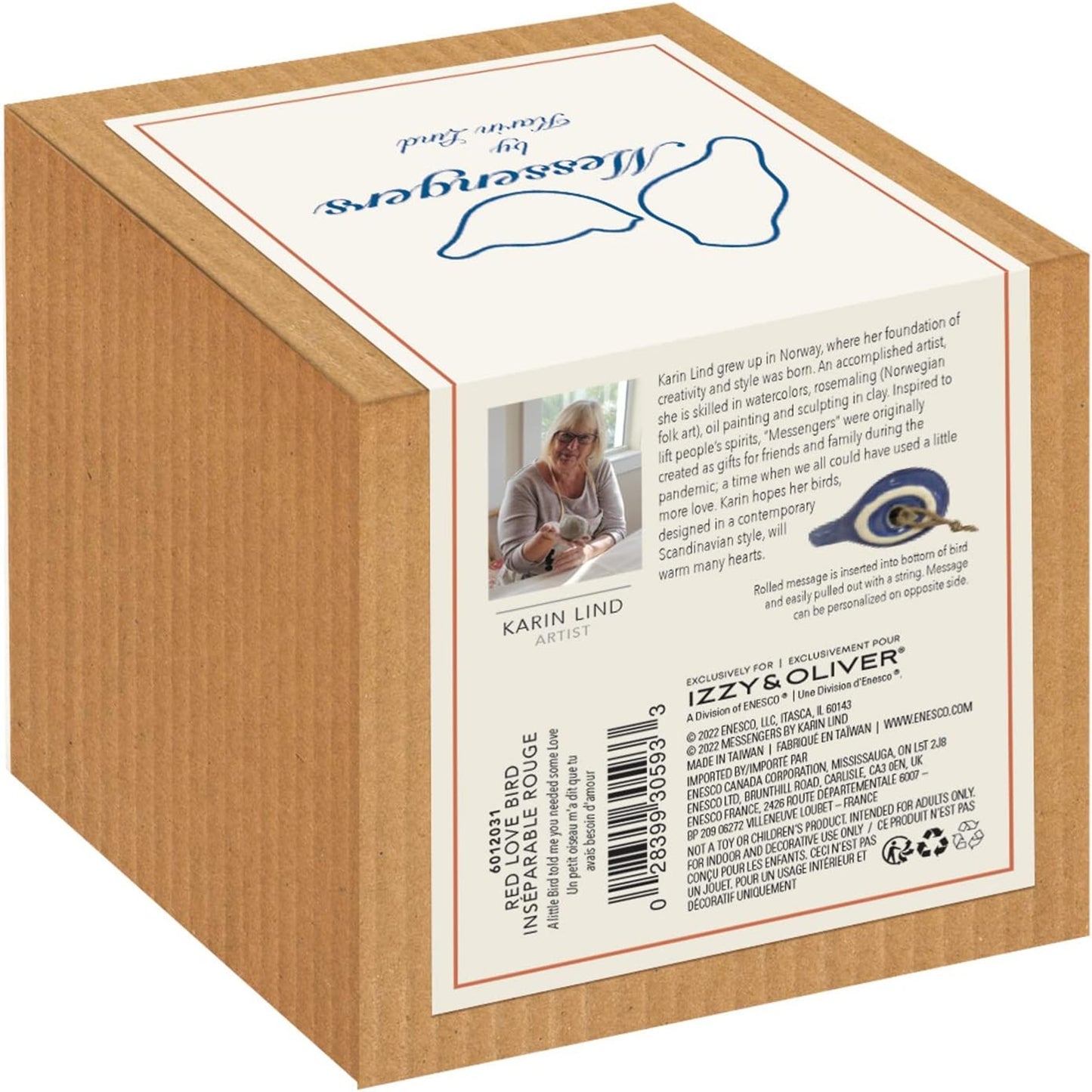 Enesco Izzy and Oliver Karin Lind Messengers Needed a Smile Bird Figurine