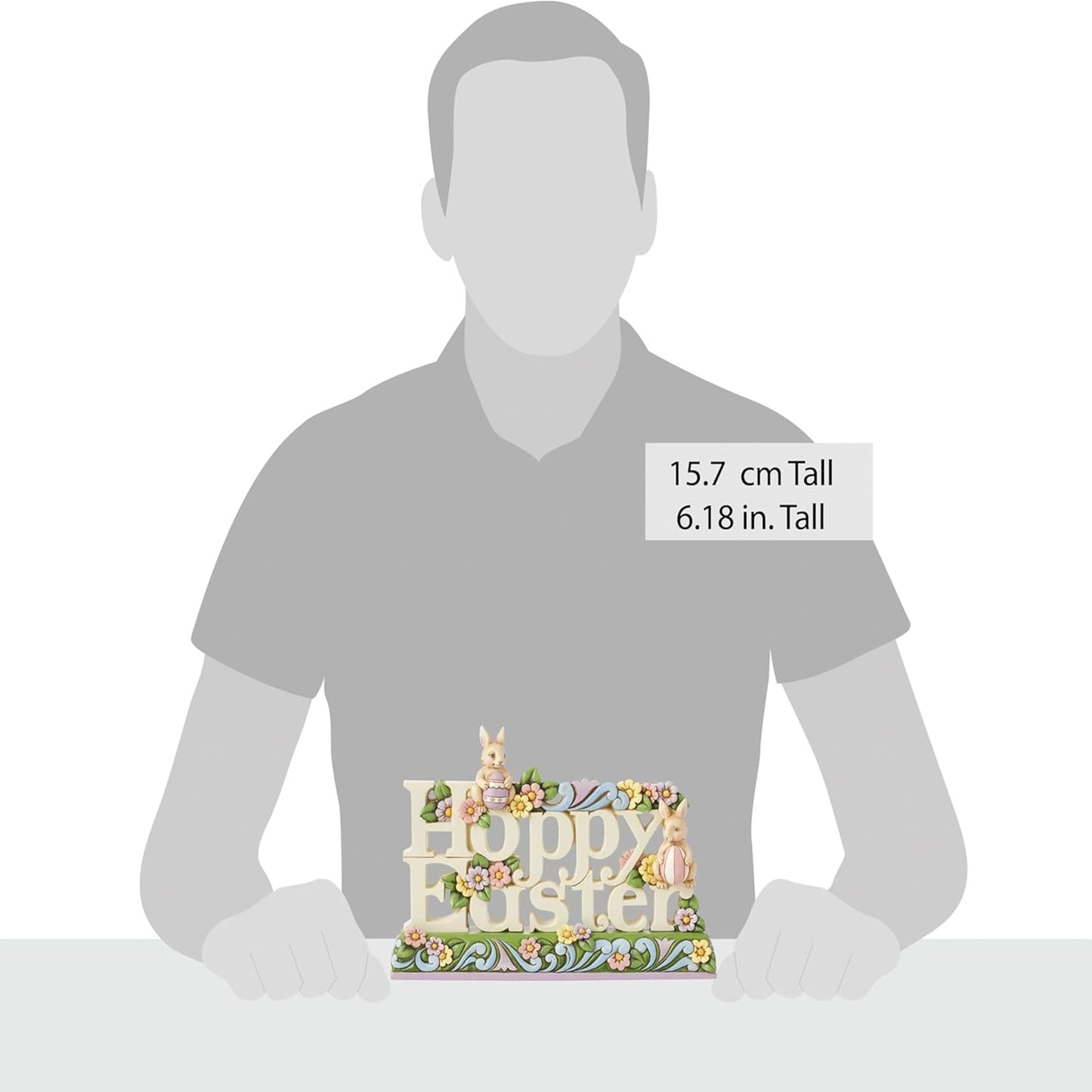 Enesco Jim Shore Heartwood Creek Hoppy Easter Sign with Bunnies Figurine