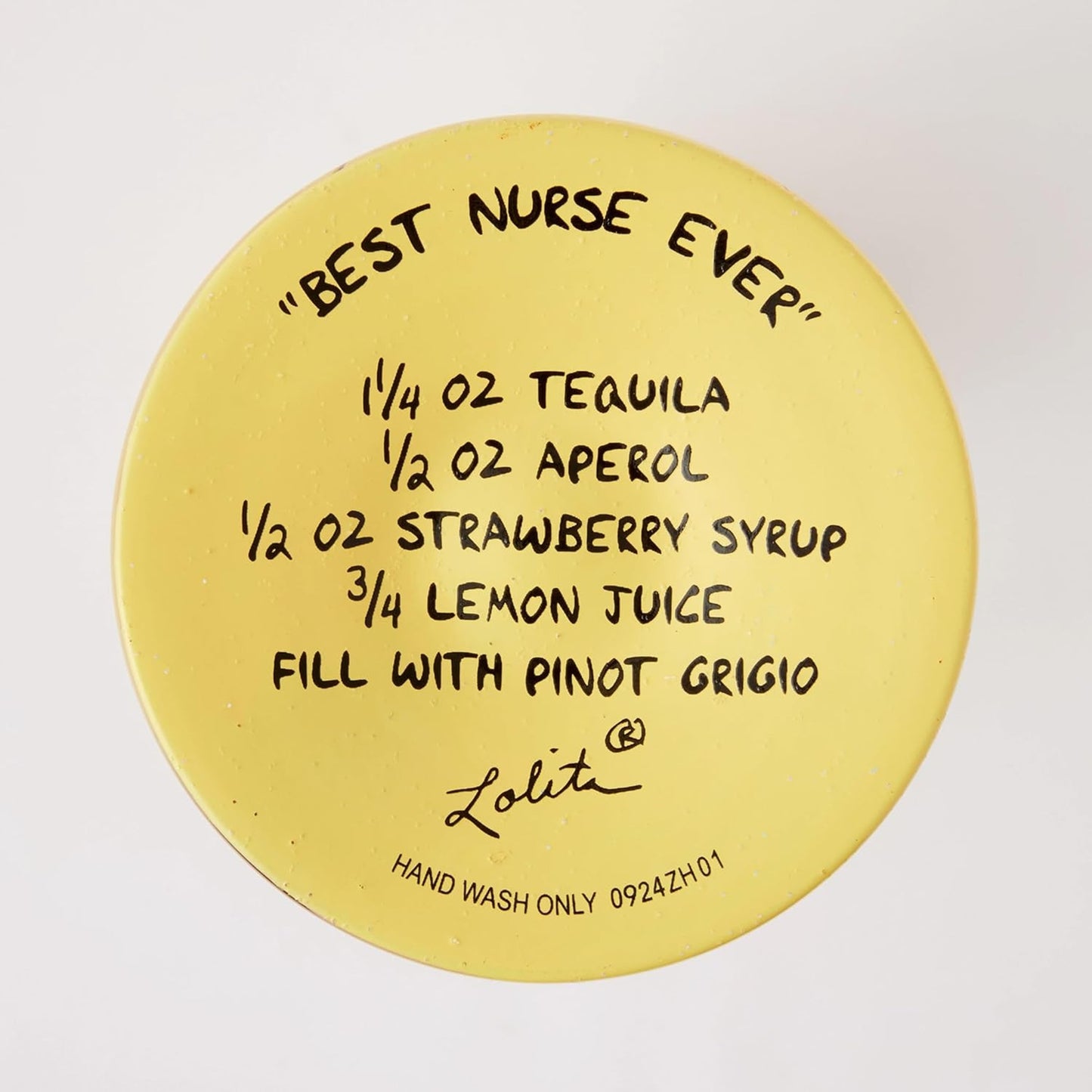 Enesco Lolita Best Nurse Ever Hand-Painted Artisan Wine Glass, 15 Ounce