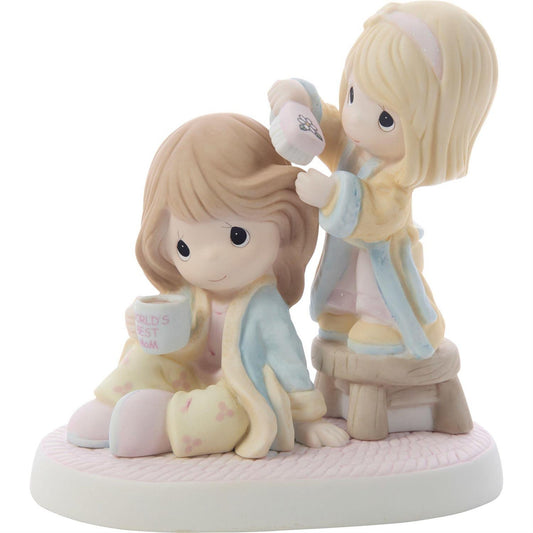 Girl Brushing Mom's Hair Figurine Precious Moments