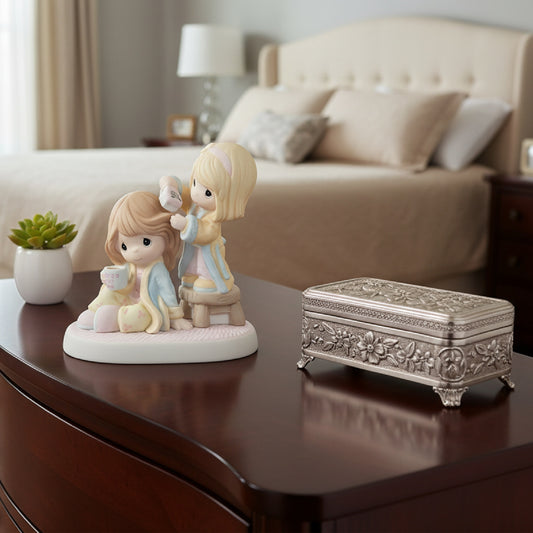 Girl Brushing Mom's Hair Figurine Precious Moments