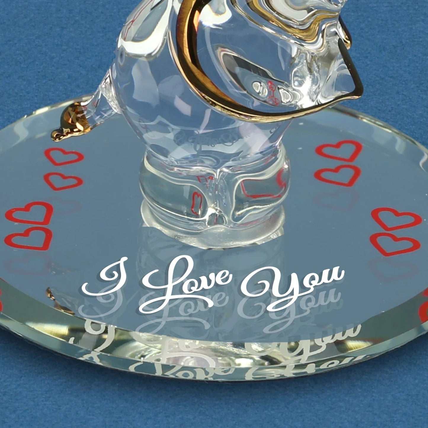 Glass Baron Elephant I Love You Figurine Handcrafted