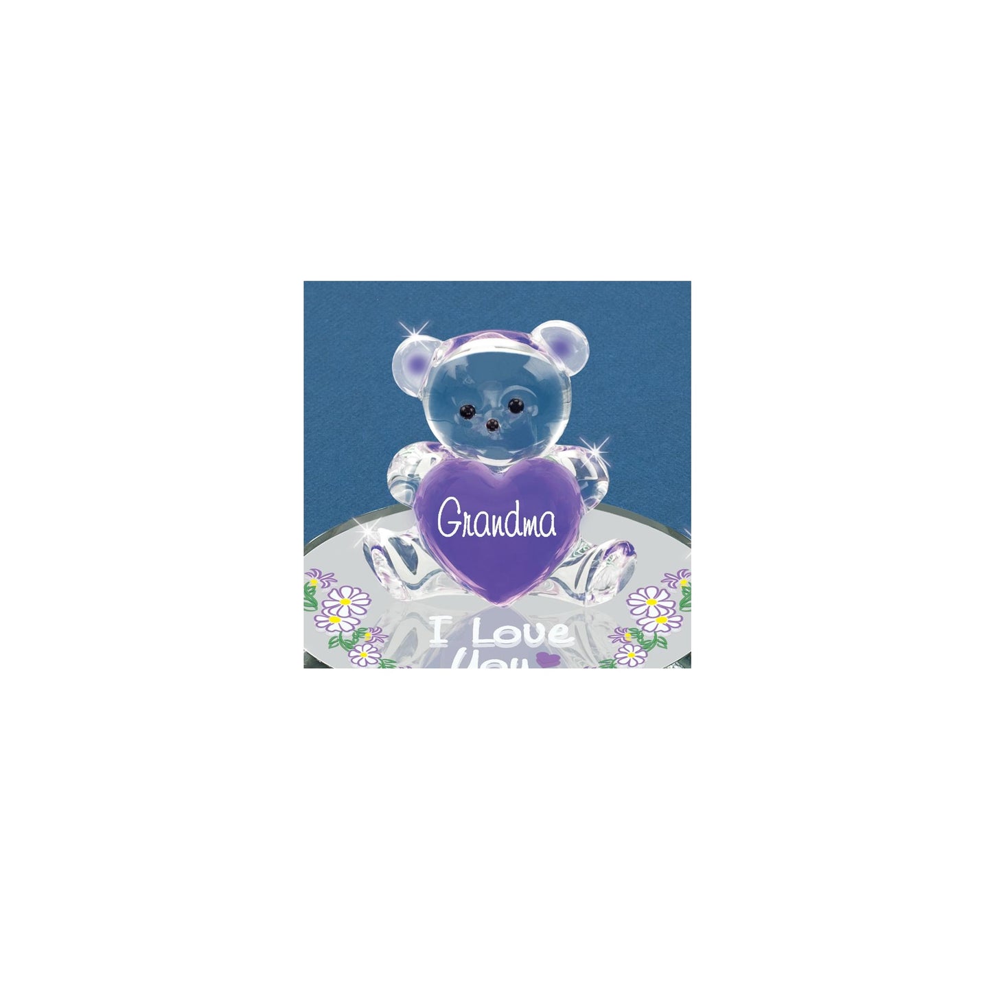 Glass Baron "Grandma, I Love You" Bear Purple