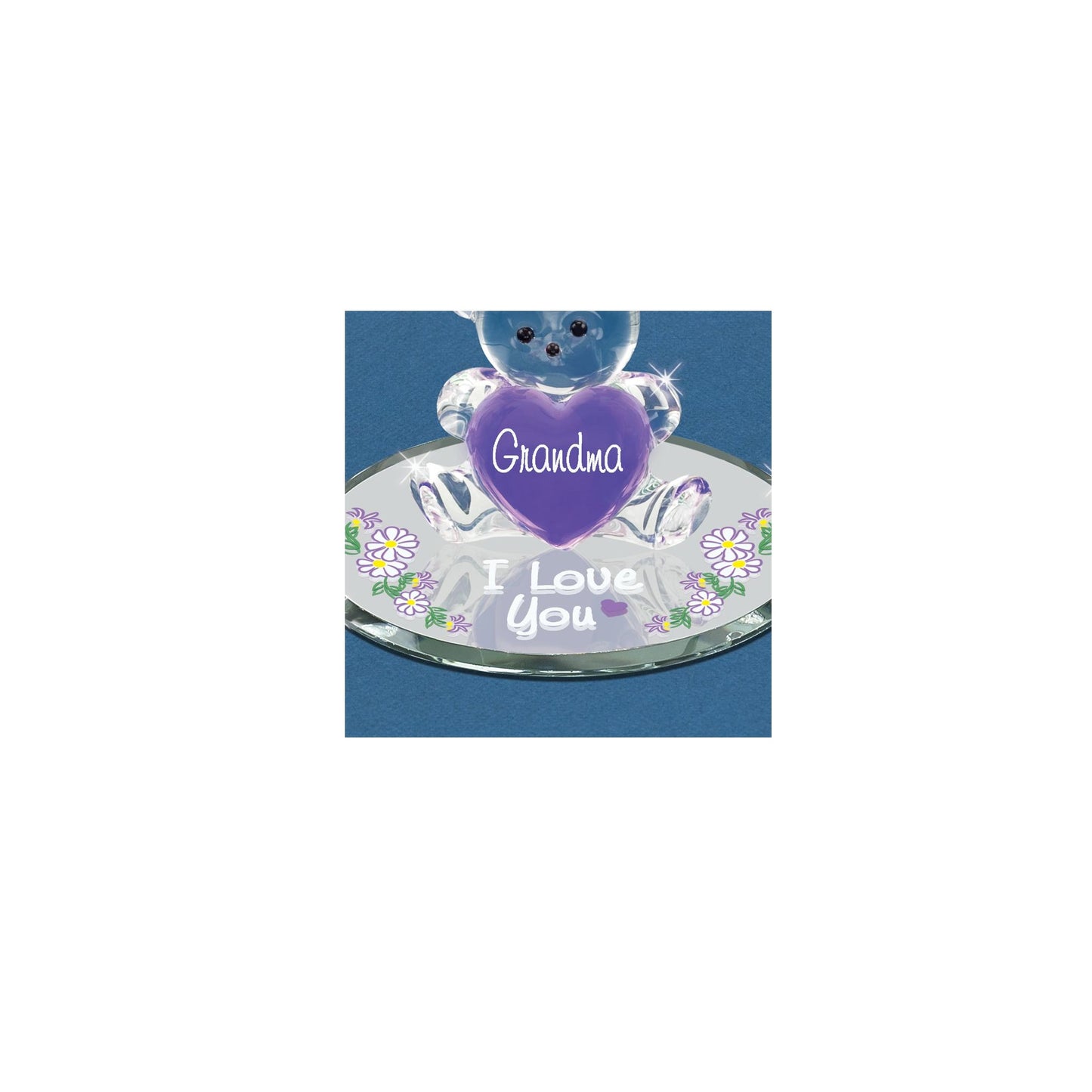 Glass Baron "Grandma, I Love You" Bear Purple
