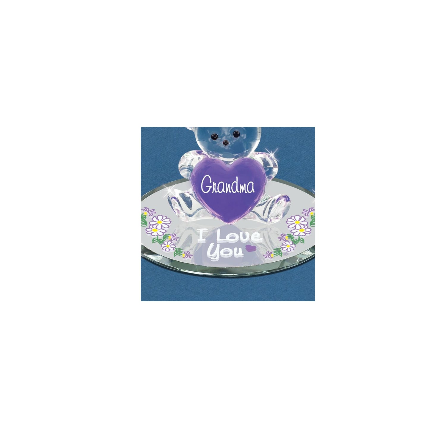 Glass Baron "Grandma, I Love You" Bear Purple
