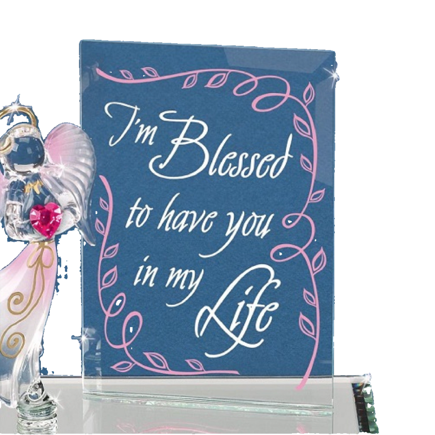 Glass Baron "I'm Blessed" Angel Figurine