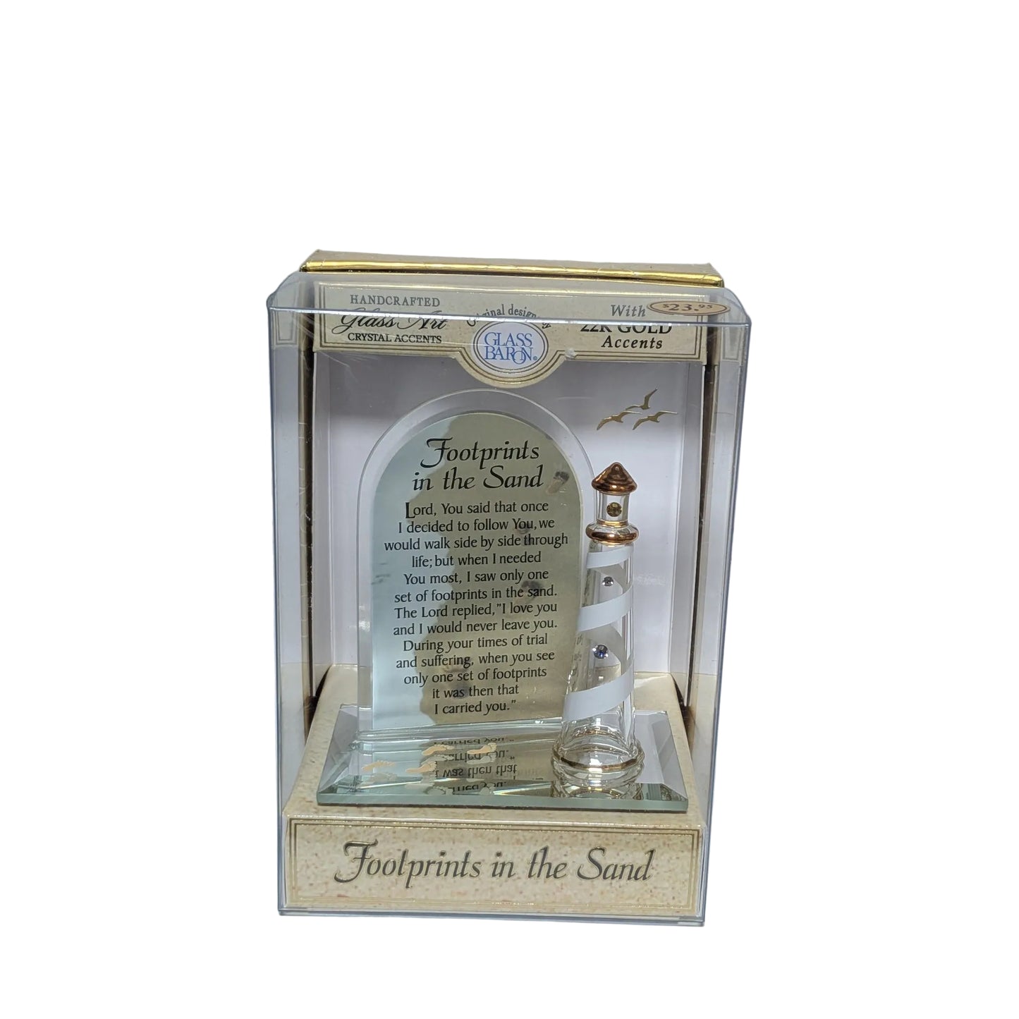 Glass Baron Keepsake Box Footprints In The Sand