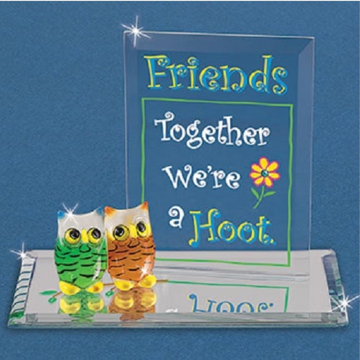 Glass Baron "We're A Hoot"Owl Friends Figurine