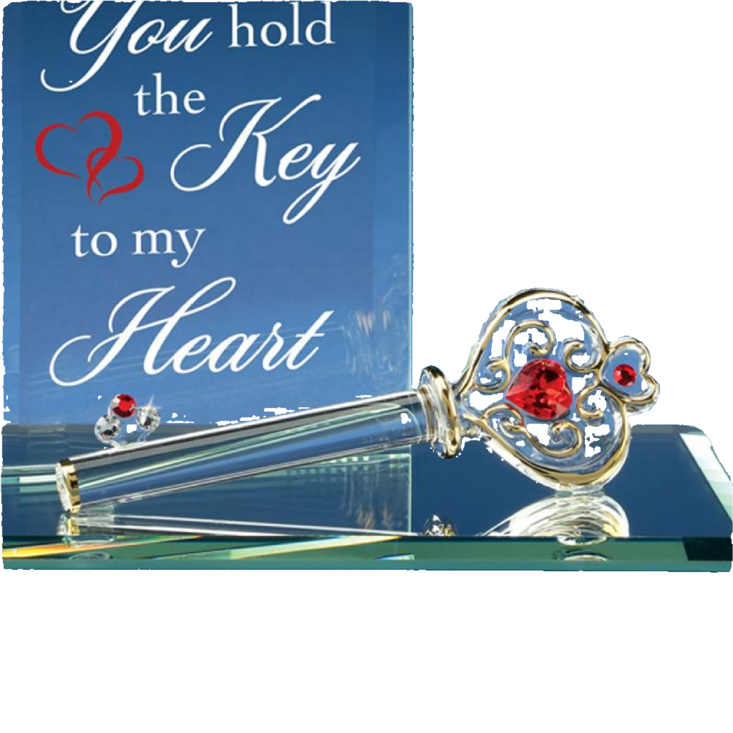 Glass Baron You Hold the Key to My Heart Plaque