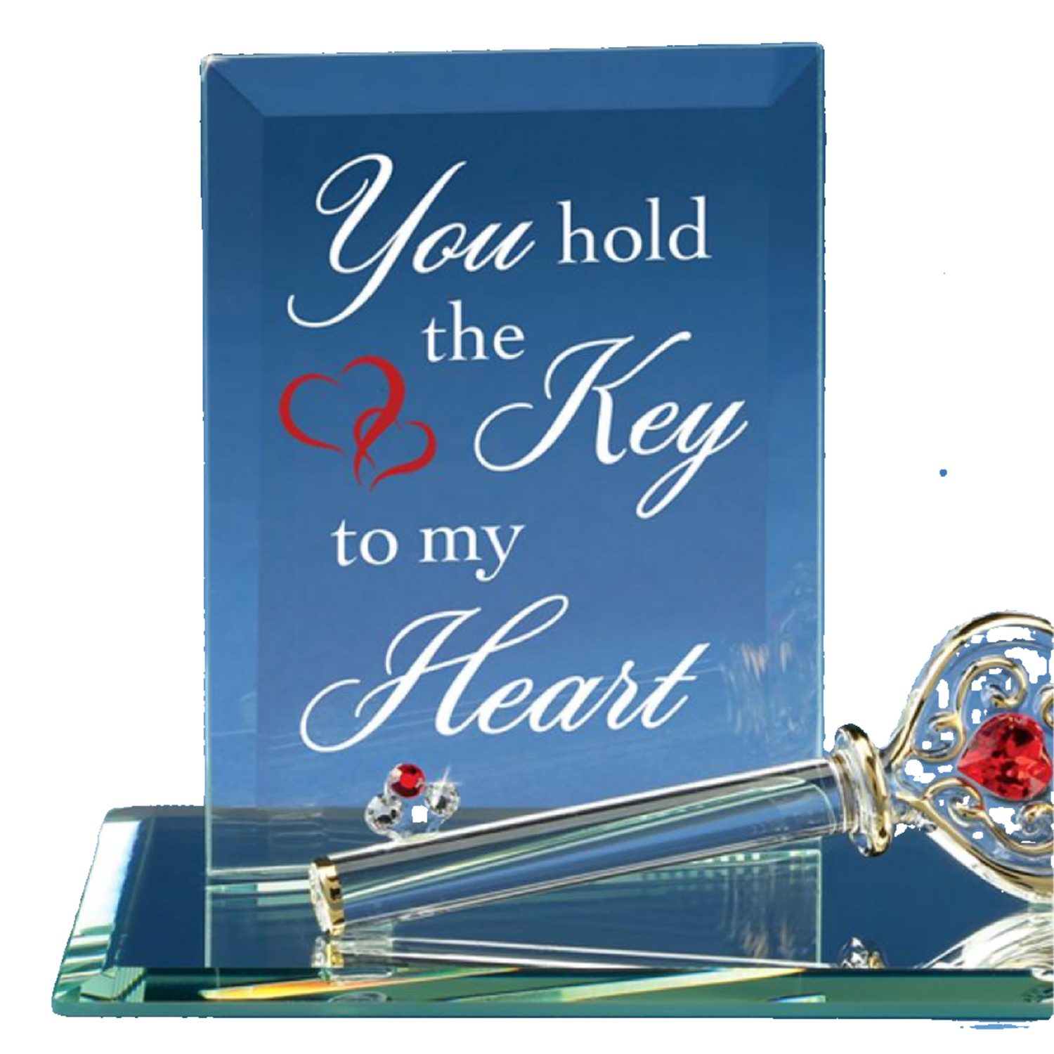 Glass Baron You Hold the Key to My Heart Plaque