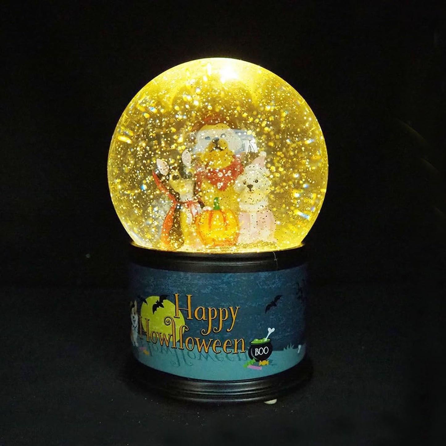 Glitterdome Lighted Swirl Howloween by Roman