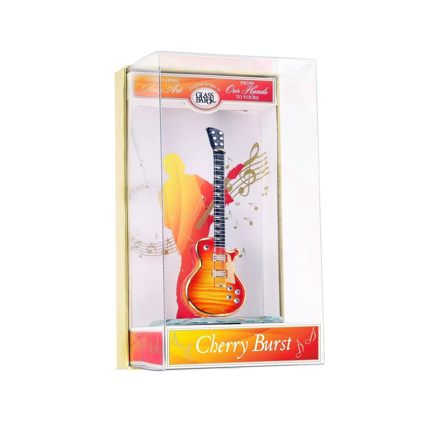 Keepsake Box Cherry Burst Guitar by Glass Baron