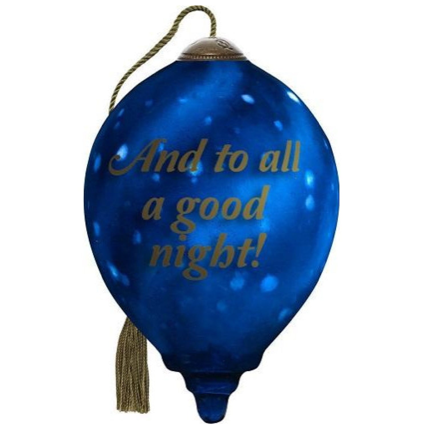 NeQwa Art Merry Christmas To All, Hand Painted, Five Glass Ornaments Gift Set