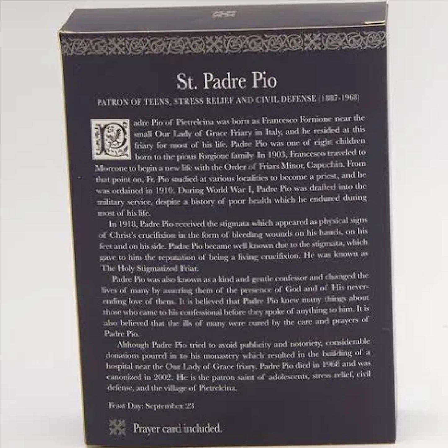 Roman Giftware Inc., Patrons & Protectors, 4" H ST Padre PIO Figure