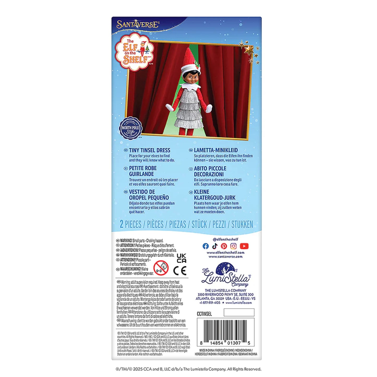 The Elf on the Shelf Claus Couture Collection Tiny Tinsel Dress