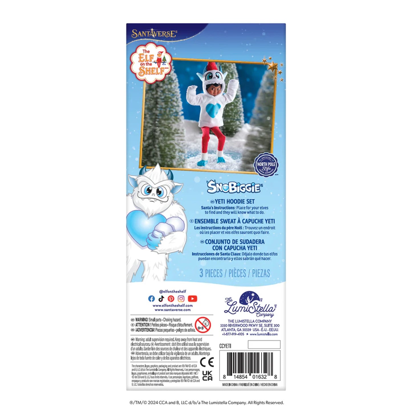 The Elf on the Shelf Claus Couture Collection Yeti Hoodie Set