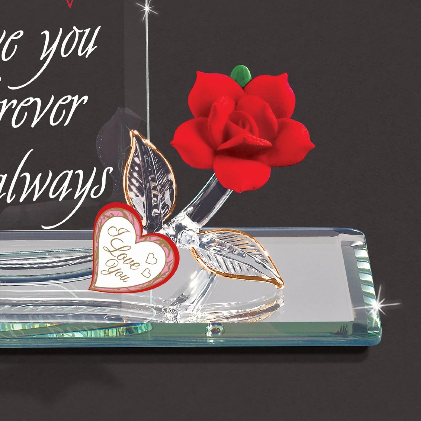 Glass Baron Red Rose, Forever & Always