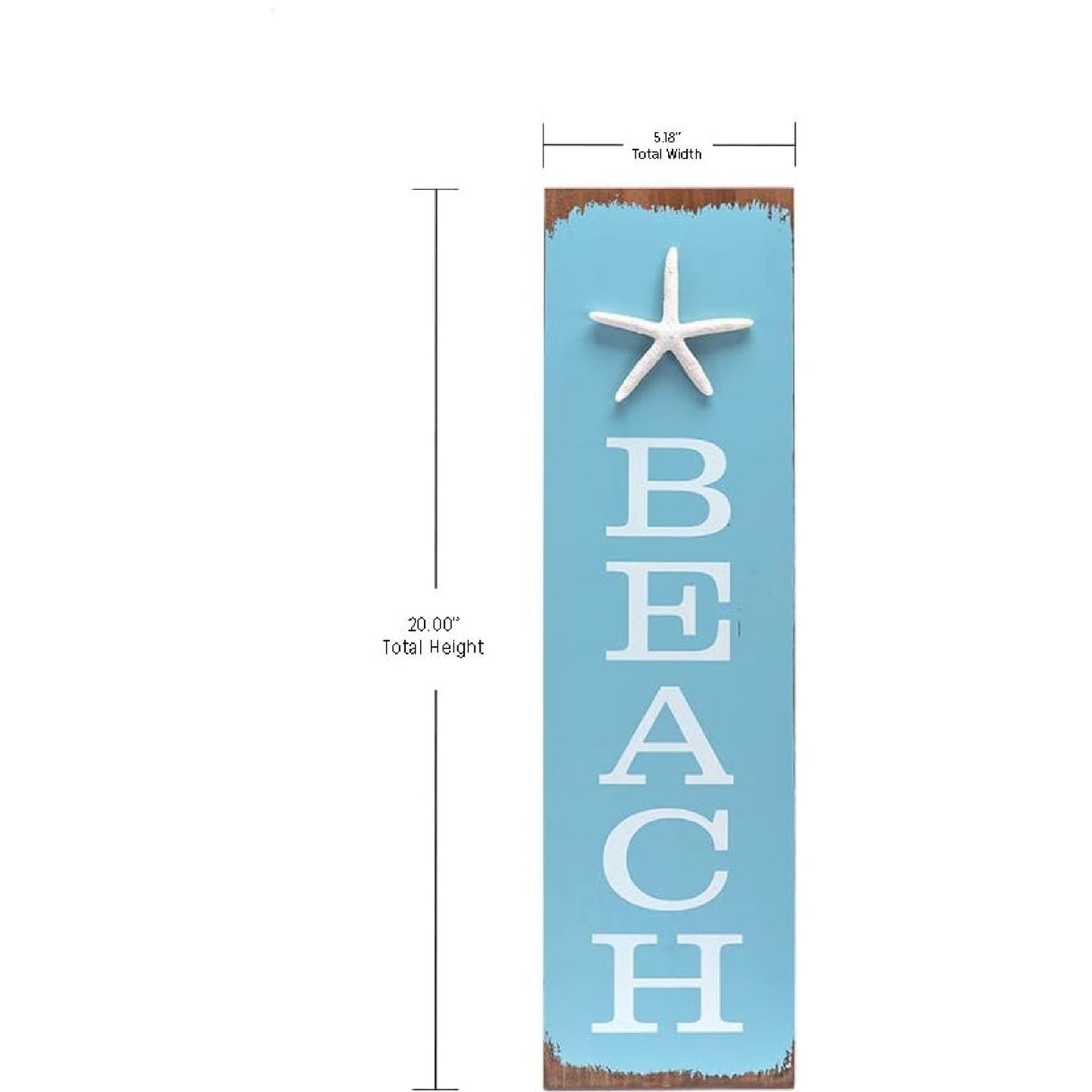 Malden "Beach" Sign Plaque 5" X 20"