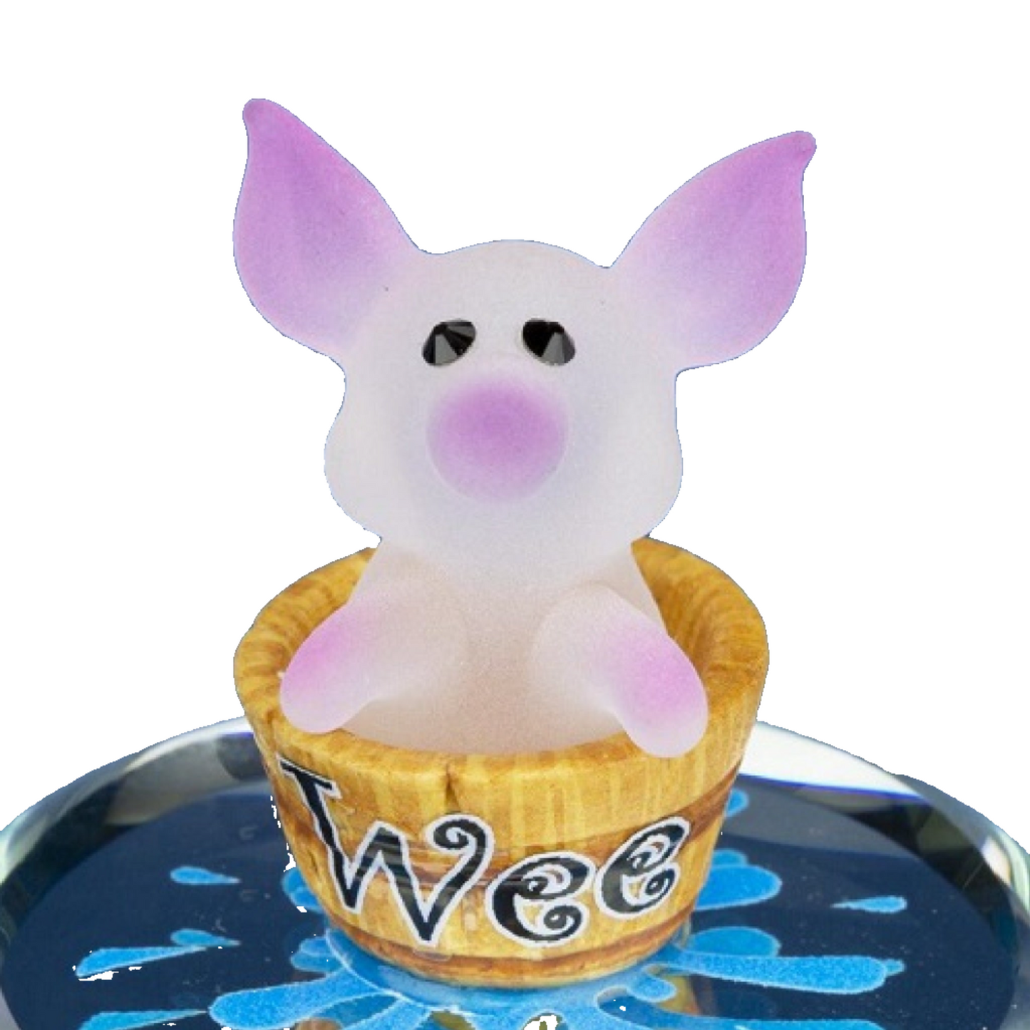 Wee Pig Glass Figurine by Glass Baron