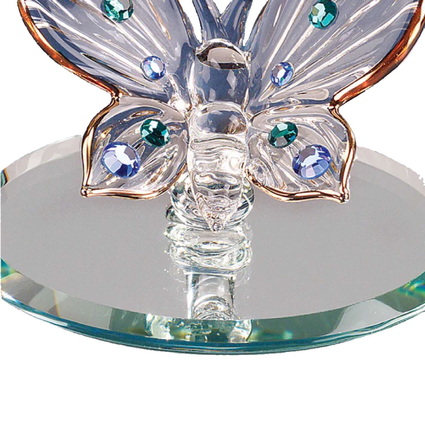 Glass Baron Blue Crystal Butterfly