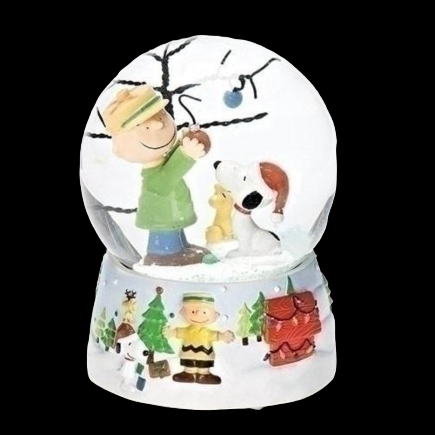 Roman Charlie Brown And Snoopy O Christmas Tree Musical Water Globe