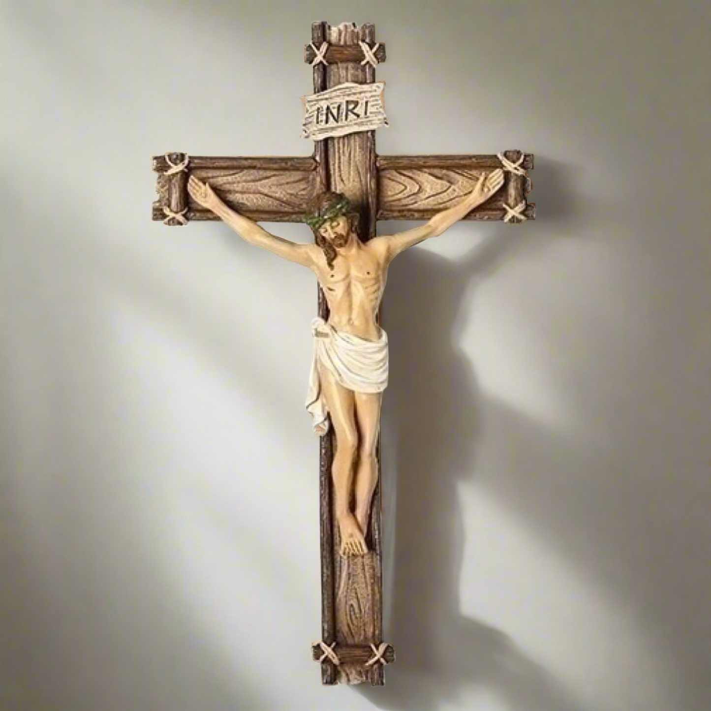 10" H Wood Wall Crucifix