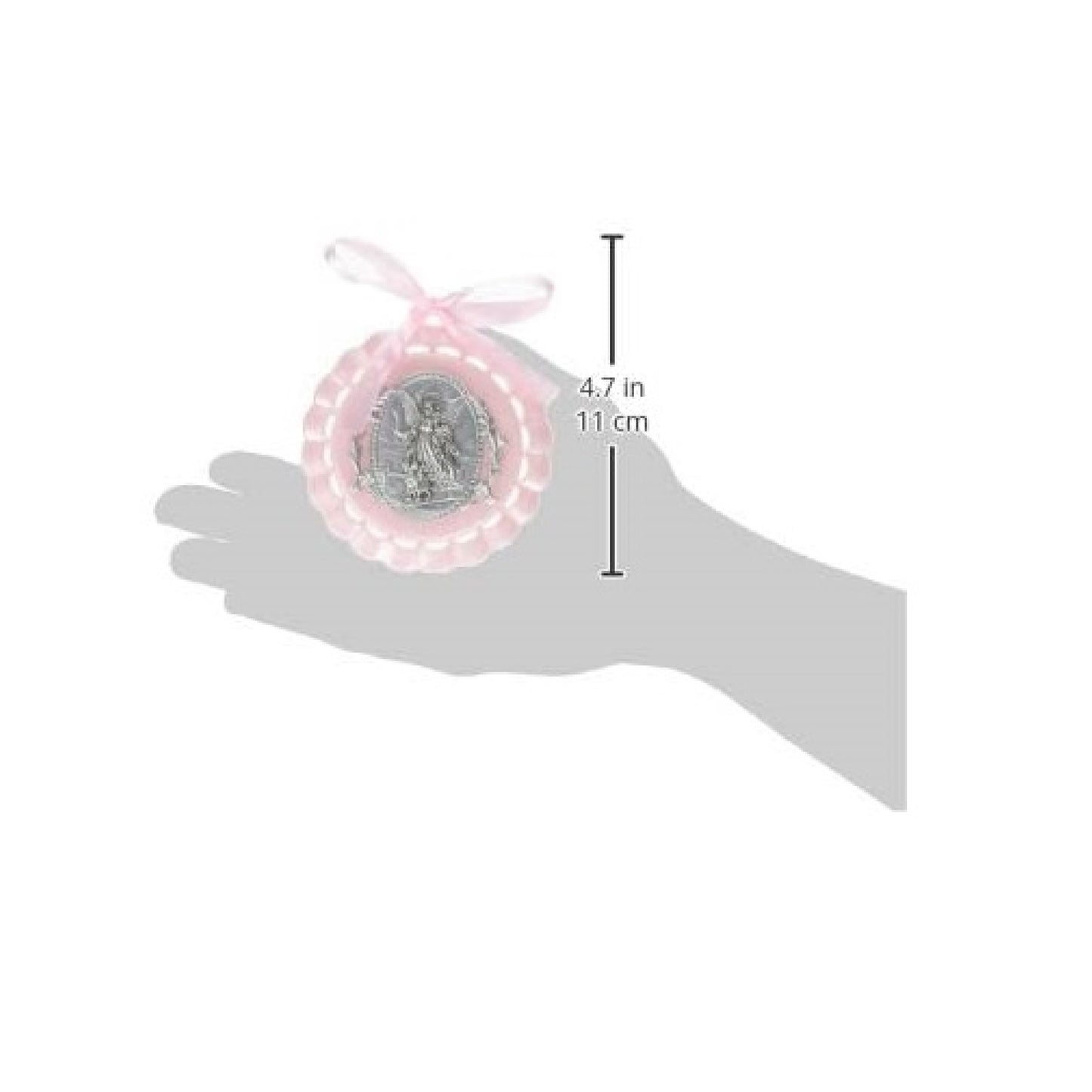 Roman Pink Cradle Medal Guardian Angel