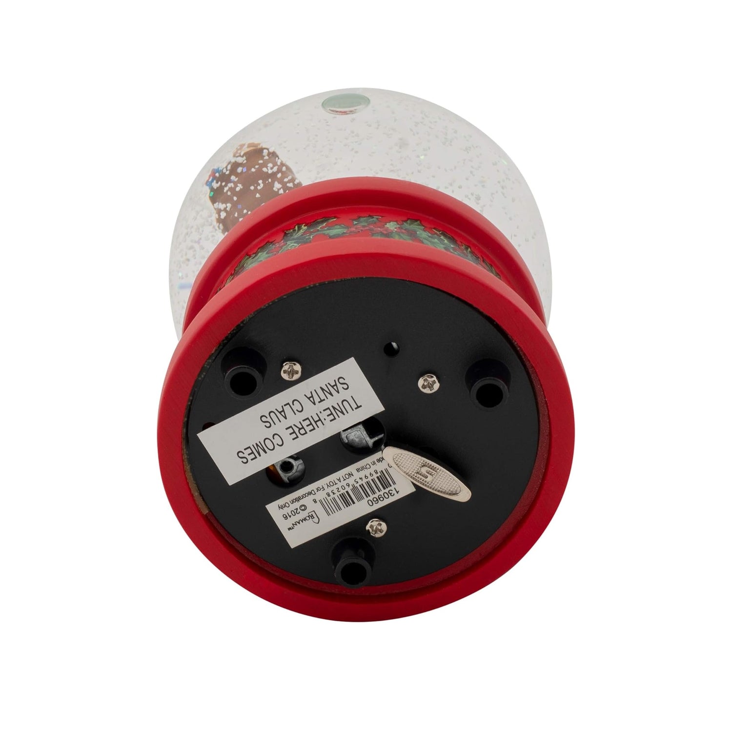 Roman Musical Santa With Christmas Tree Glitter Dome