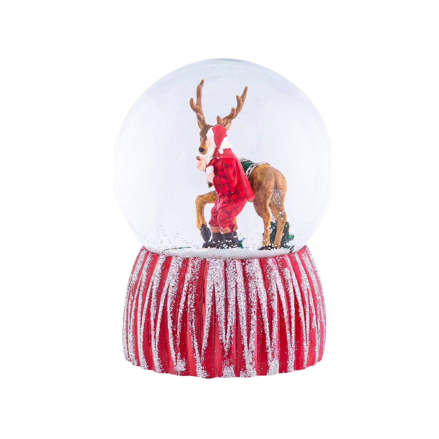 Roman Santa Musical Snowglobe with Reindeer & Cookies