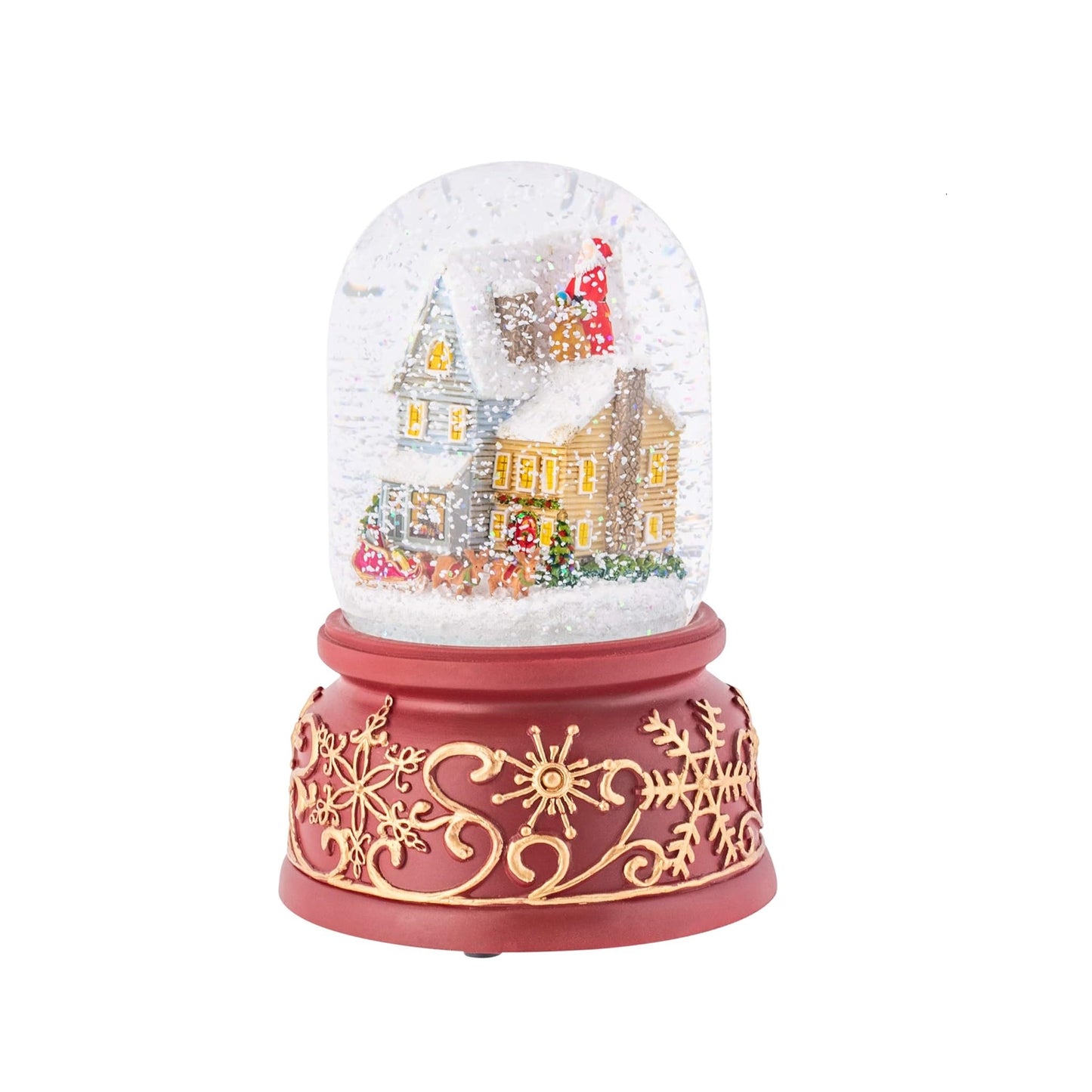 Roman Musical Santa House Rooftop Scene Glitterdome