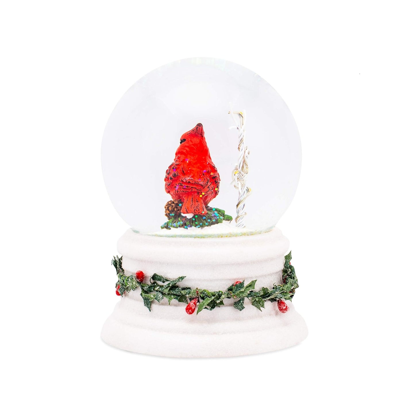 Roman LED Tree Red Cardinal White Base Holy Trim