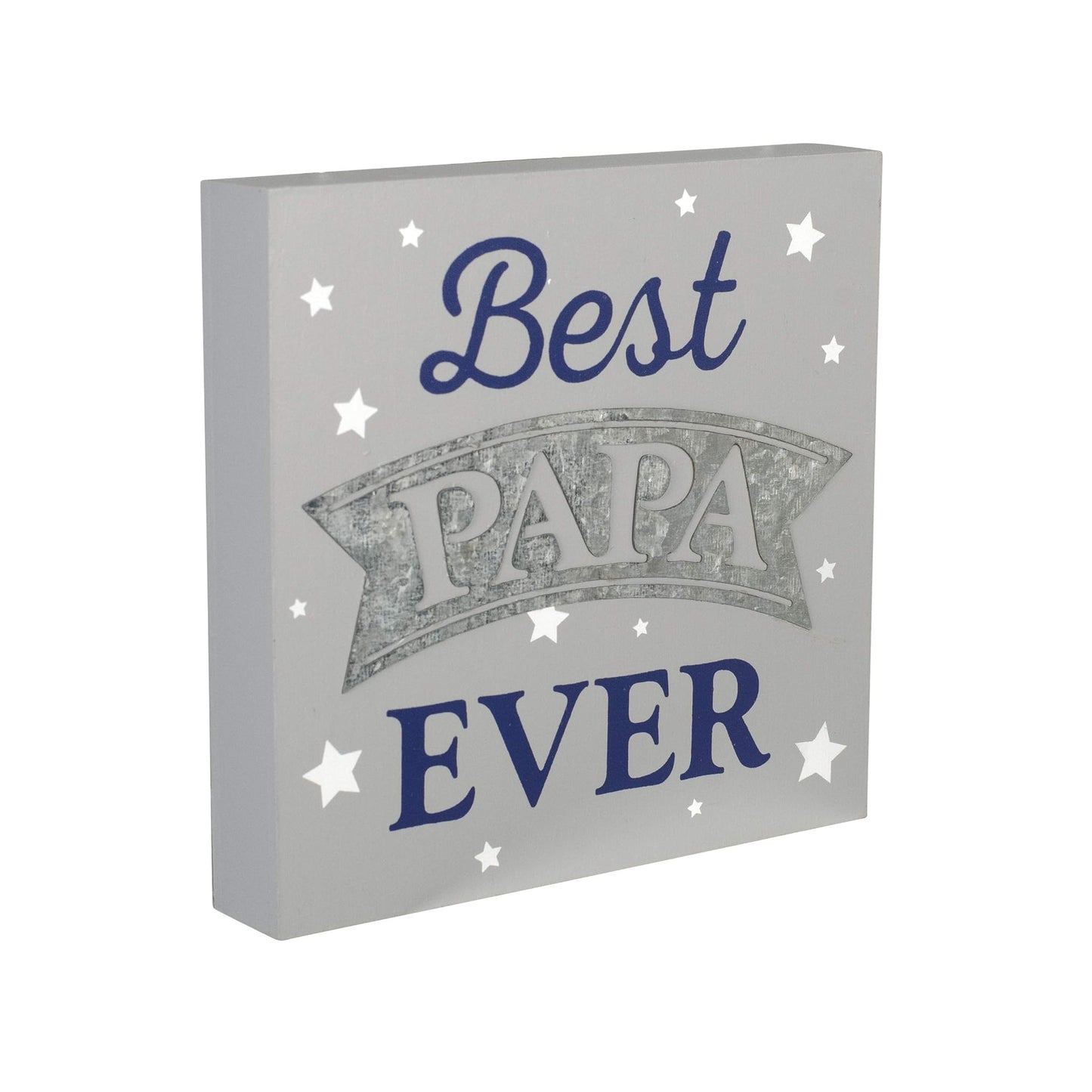 Malden Best PAPA EVER Wood Box Sign