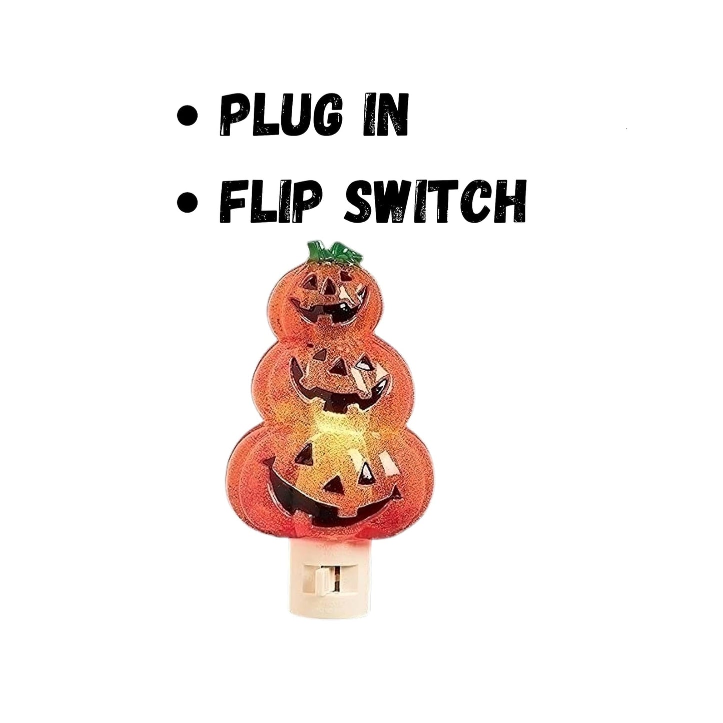 Roman Triple Jack-O-Lantern Night Light Swivel Plug