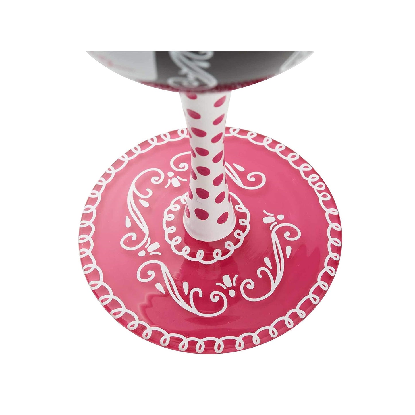 Lolita Bachelorette Last Fling Hand-Painted Artisan Wine Glass
