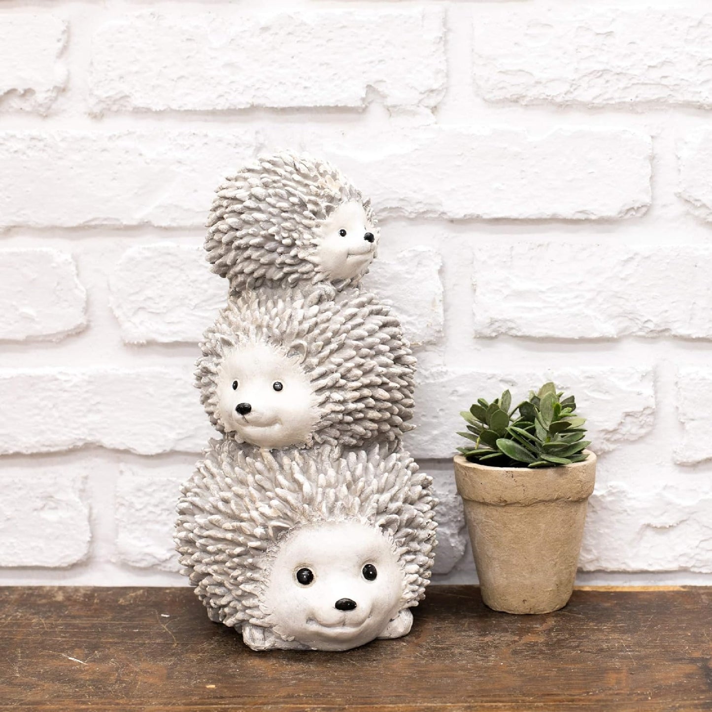 Roman Stack Hedgehog Garden Statue