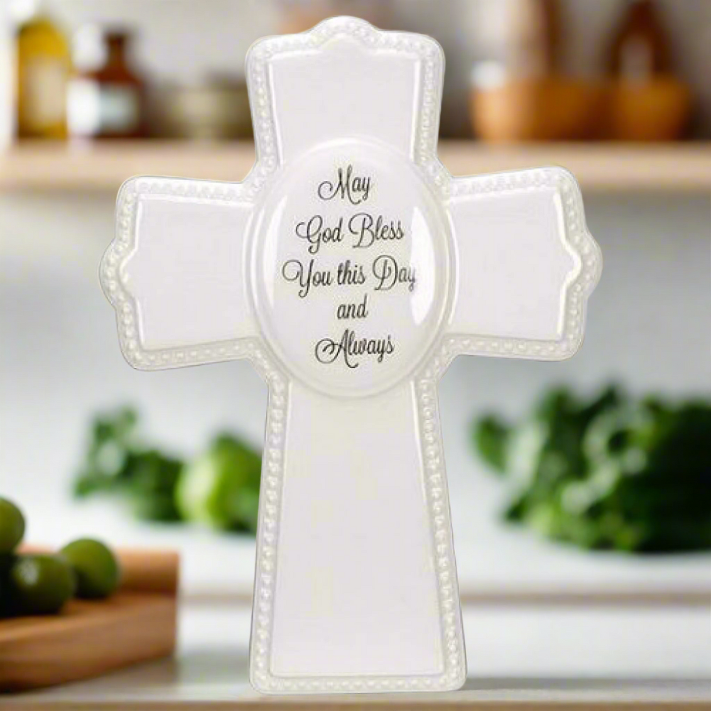 Malden May God Bless You Ceramic Cross