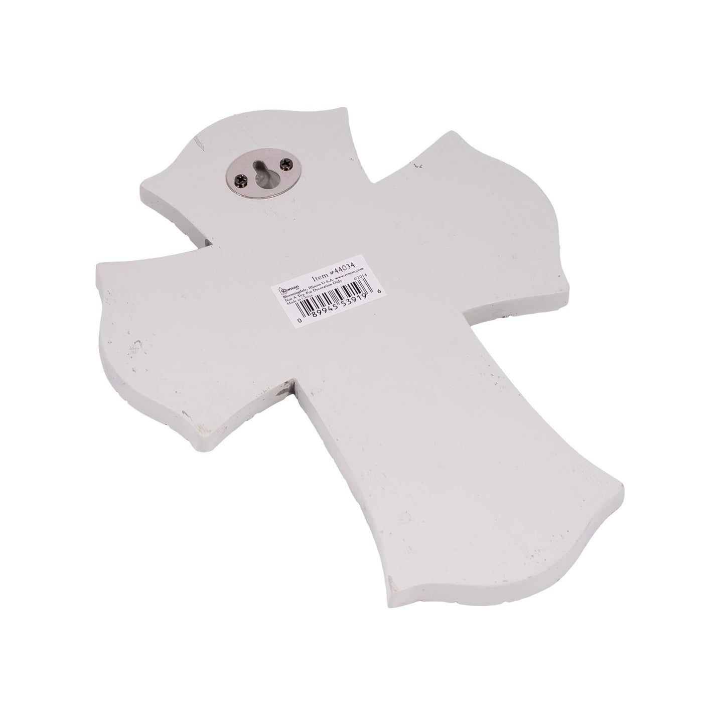 Roman White "Quilt-look" 1st Communion Wall Cross