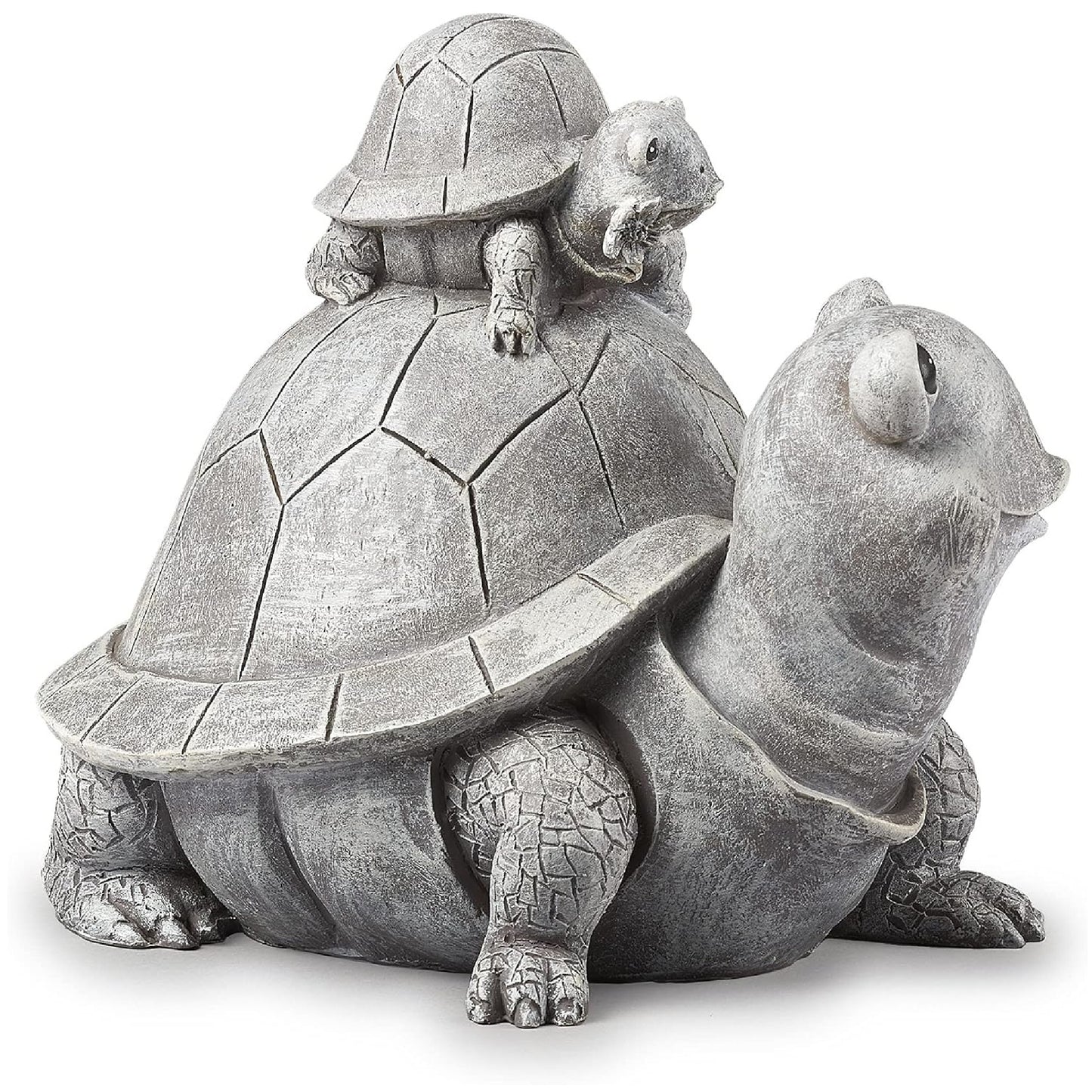 Roman Turtle & Baby Stone Resin Statue