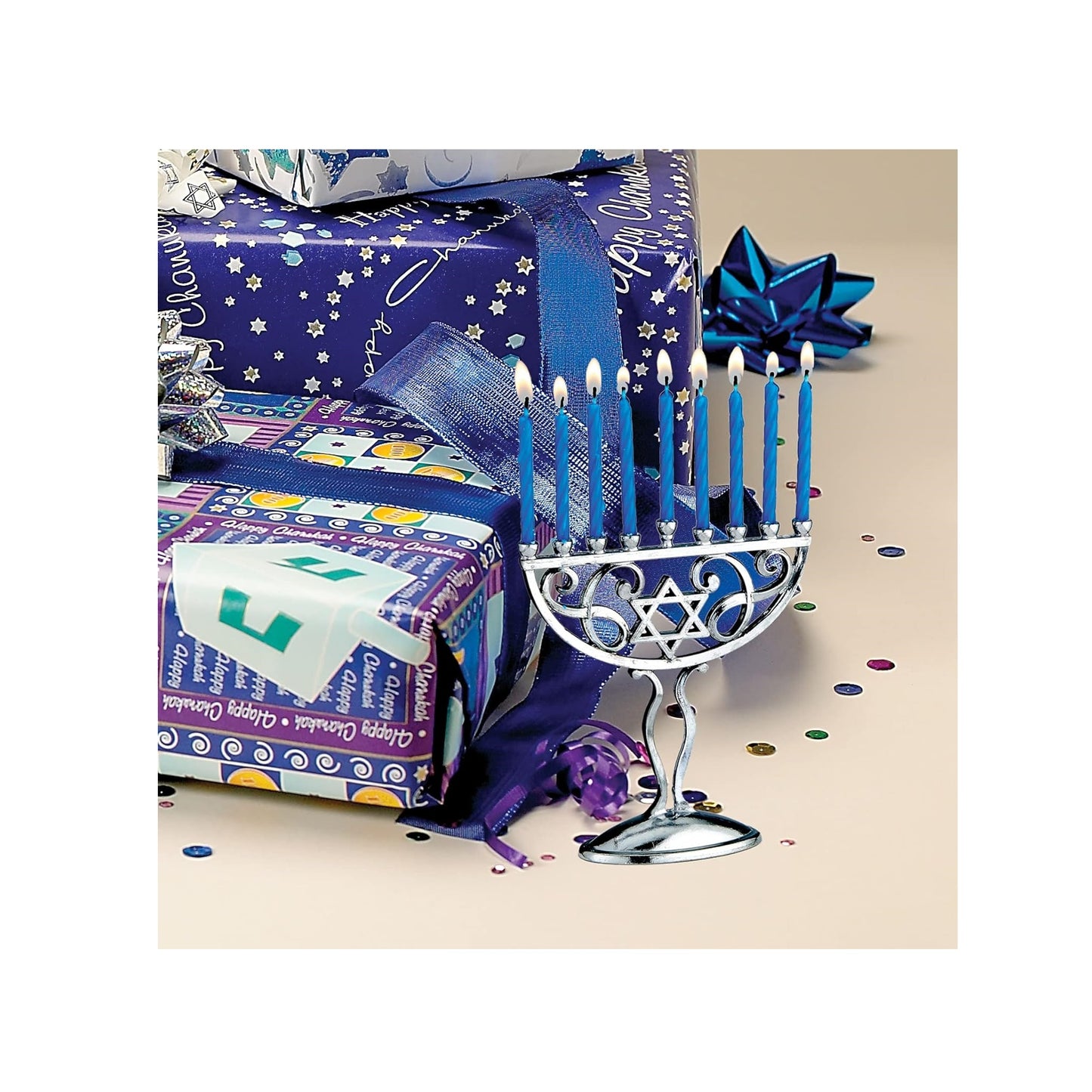 Mini Menorah Set With Menorah and Candles